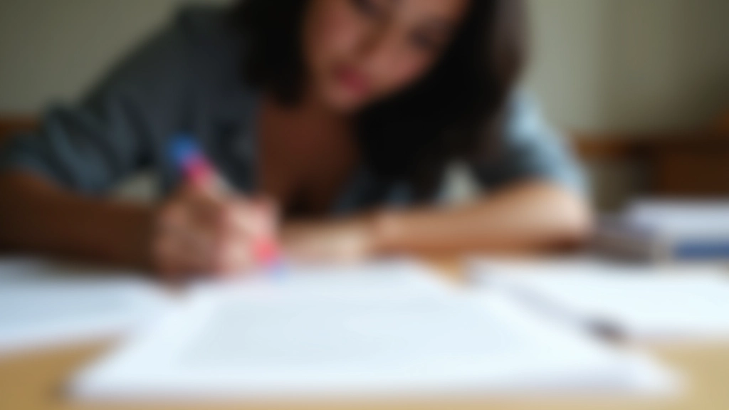 Estudante com marcador em mão, apontando para texto importante em um documento